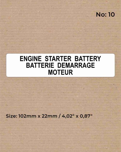 ENGINER STARTER BATTERY